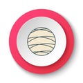 Round button for web icon, Crochet knitting crochet. Button banner round, badge interface for application illustration