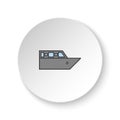 Round button for web icon, Cruiser voyage. Button banner round, badge interface for application illustration