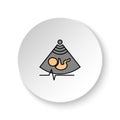 Round button for web icon, Diseases, ultrasound, baby. Button banner round, badge interface for application illustration