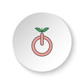 Round button for web icon, ecology and environment. Button banner round, badge interface for application illustration Royalty Free Stock Photo