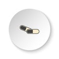 Round button for web icon, Medical pill. Button banner round, badge interface for application illustration Royalty Free Stock Photo