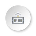 Round button for web icon, operational, system. Button banner round, badge interface for application illustration