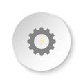 Round button for web icon, setting, eco, lighting. Button banner round, badge interface for application illustration