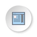 Round button for web icon, site, network. Button banner round, badge interface for application illustration Royalty Free Stock Photo