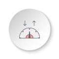Round button for web icon, speed, network. Button banner round, badge interface for application illustration Royalty Free Stock Photo