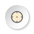 Round button for web icon, Spyhole. Button banner round, badge interface for application illustration