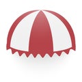 Round canopy icon, realistic style