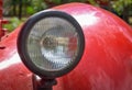 Round car headlight close up Royalty Free Stock Photo