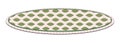 Round carpet leaf pattern 2D linear cartoon object
