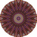 Round carpet with mandala pattern. Decorative plate