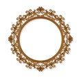 Round carved vintage frame for picture or photo