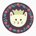 Round cat icon