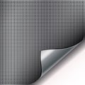 Round cell metal background with curved corner.