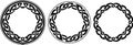Round Celtic Band Set Royalty Free Stock Photo