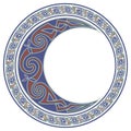 Round Celtic Design. Celtic mandala, Celtic Moon, horned moon