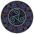 Round Celtic Design. Celtic mandala Royalty Free Stock Photo
