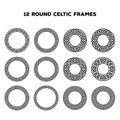 Round Celtic Frames Royalty Free Stock Photo