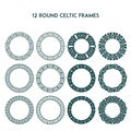 Round Celtic Frames Royalty Free Stock Photo