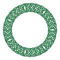 Round celtic knots frame. Traditional medieval frame pattern illustration.