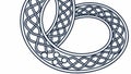 Round Celtic Knotwork Border, Eternal Design Element, vector design Generative AI Royalty Free Stock Photo