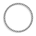 Round CHAIN frame for decorative headers. Gray ornates frames with CHAIN isolated on white background. Vector decorative element