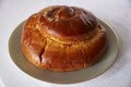 Round challah bread for rosh hashanah, Jewish New Year