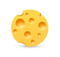 Round Cheese icon illustration on white background