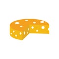 round cheese icon vector