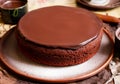 Round chocolate cake