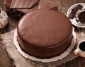 Round chocolate cake