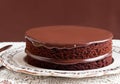 Round chocolate cake