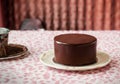 Round chocolate cake