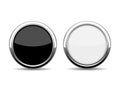 Round chrome glass button