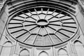 Round Church Window - Baker Memorial United Methodist Church Royalty Free Stock Photo