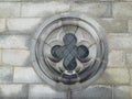 Round church window with rustic look Royalty Free Stock Photo