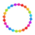 Round circle colorful frame isolated