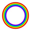 Round circle rainbow frame. A natural phenomenon. Vector illustration