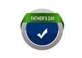 Round Circle tabe with father`s day arrow mark web button