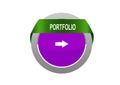 Round Circle tabe with port folio arrow mark web button