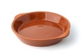 Round clay baking dish