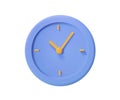 Round clock. 3d vector icon. Cartoon minimal style. Time-keeping , measurement of time, time management and deadline.