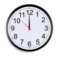 Round clock face showing twelve o`clock Royalty Free Stock Photo