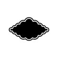 Round Cloud icon vector sign and symbol isolated on white background, Round Cloud logo concept