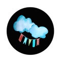 Round cloud logo