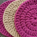 Round Coaster Crochet Royalty Free Stock Photo