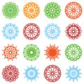 Round color ornament set Royalty Free Stock Photo