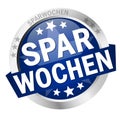 Button with Banner Sparwochen Royalty Free Stock Photo