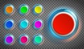 Round colored buttons for the web site or app Royalty Free Stock Photo