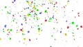 Round colored confetti on a white background. 3d render Royalty Free Stock Photo