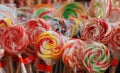 Round colored lollipops